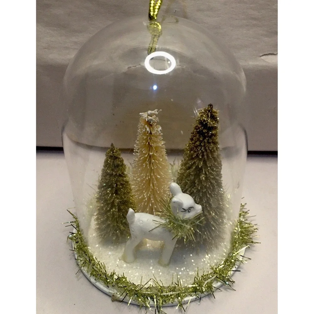 Cloche Retro Reindeer‎ Scene Christmas Tree Ornament Target Wondershop 4